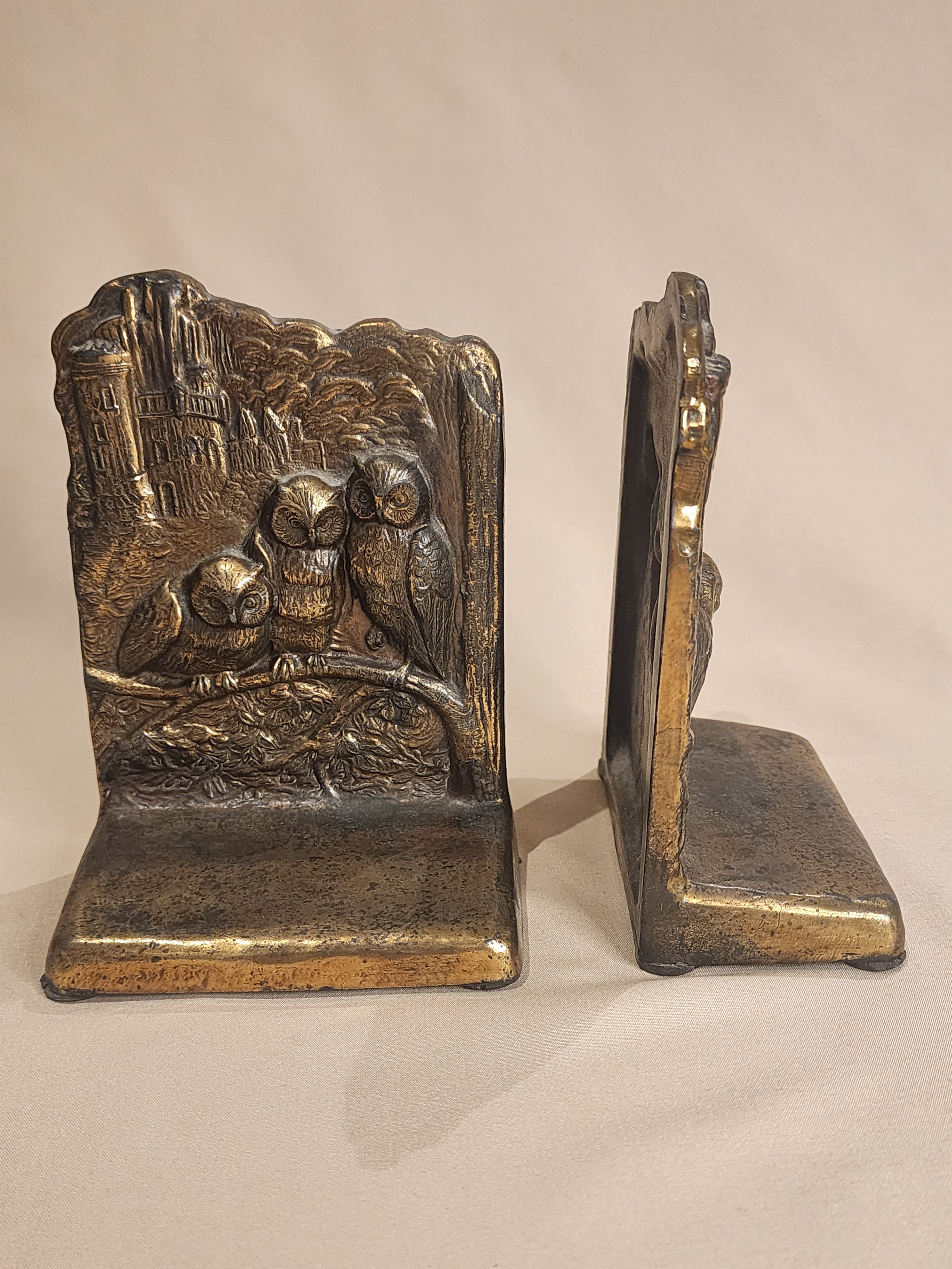 Antique Weidlich Brothers Owl Bookends